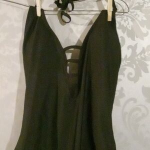 Elegant Black One-Piece Swimsuit